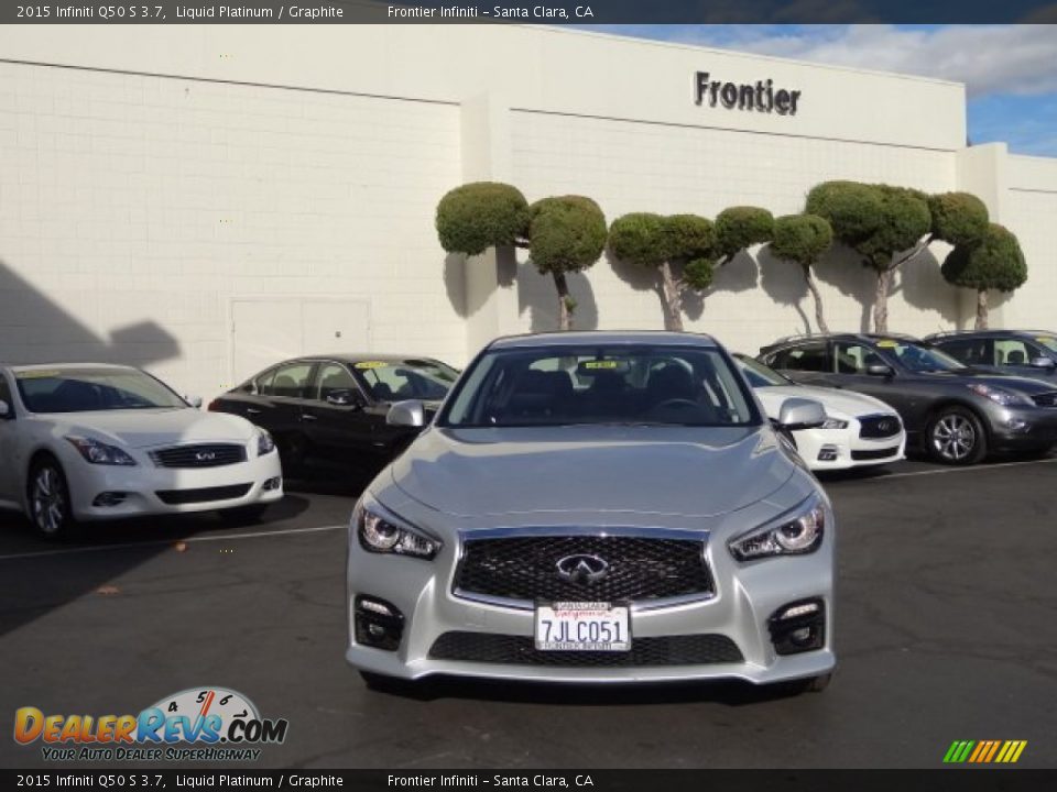 2015 Infiniti Q50 S 3.7 Liquid Platinum / Graphite Photo #3
