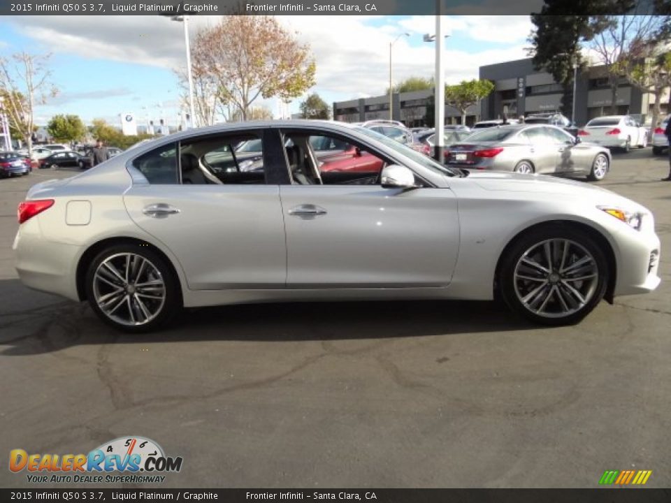 2015 Infiniti Q50 S 3.7 Liquid Platinum / Graphite Photo #6