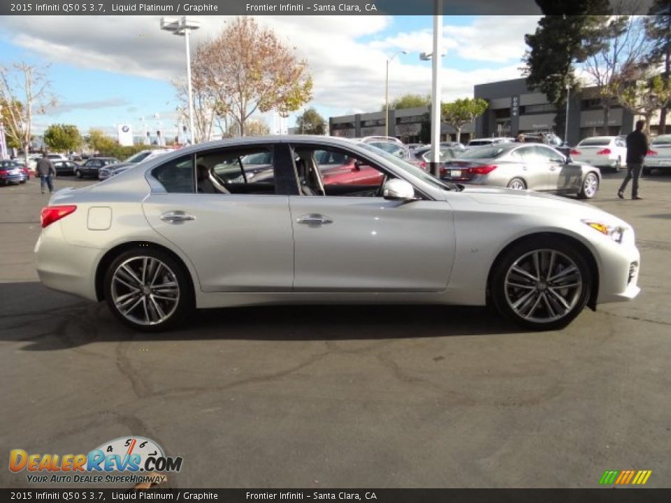 2015 Infiniti Q50 S 3.7 Liquid Platinum / Graphite Photo #7