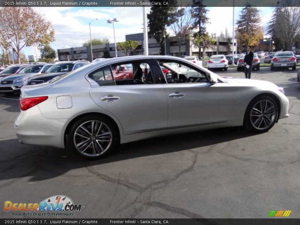 2015 Infiniti Q50 S 3.7 Liquid Platinum / Graphite Photo #8