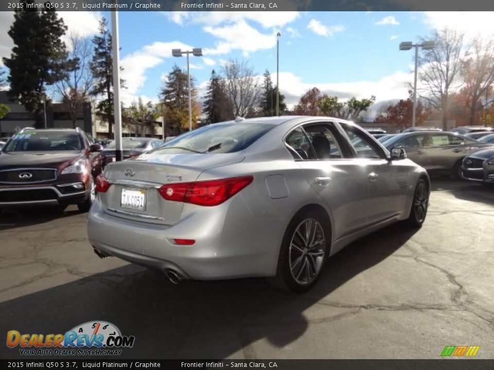 2015 Infiniti Q50 S 3.7 Liquid Platinum / Graphite Photo #9