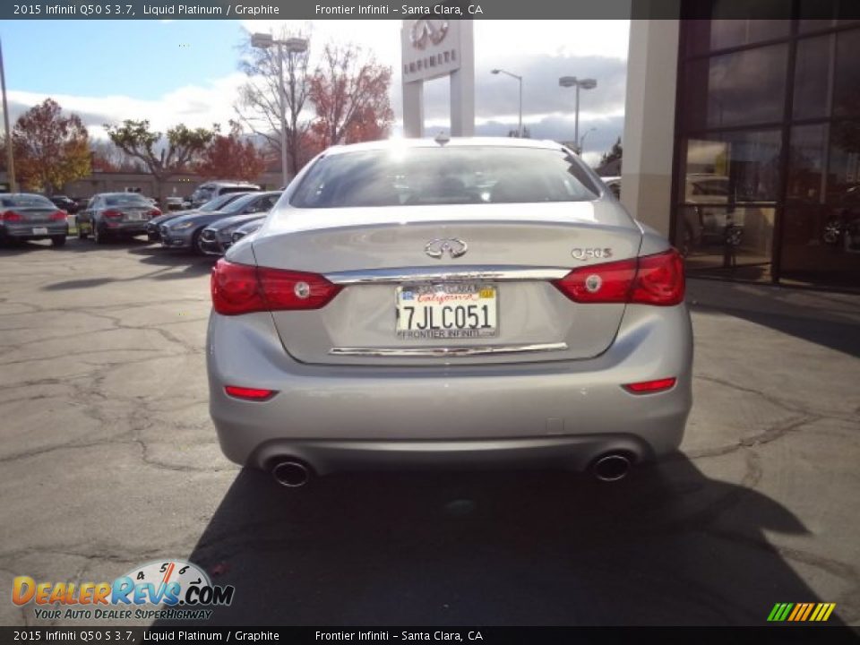 2015 Infiniti Q50 S 3.7 Liquid Platinum / Graphite Photo #10