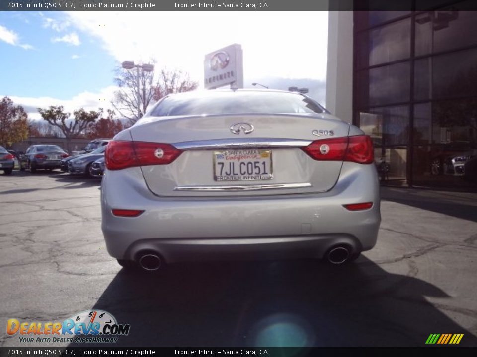 2015 Infiniti Q50 S 3.7 Liquid Platinum / Graphite Photo #11