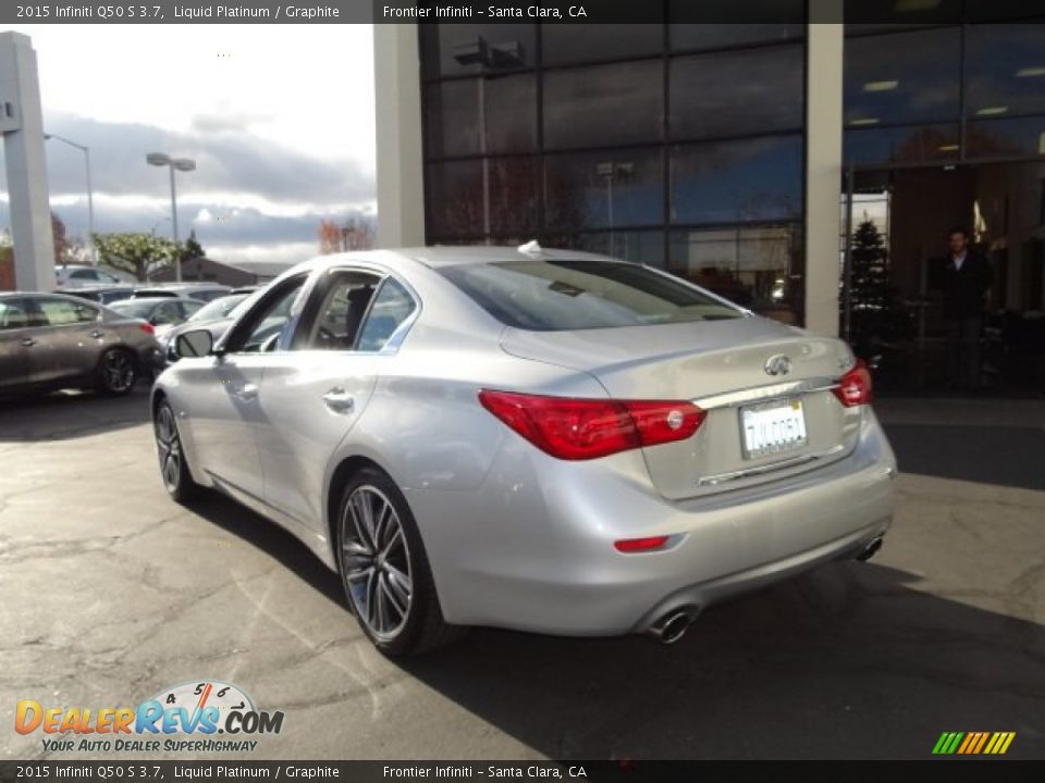 2015 Infiniti Q50 S 3.7 Liquid Platinum / Graphite Photo #12