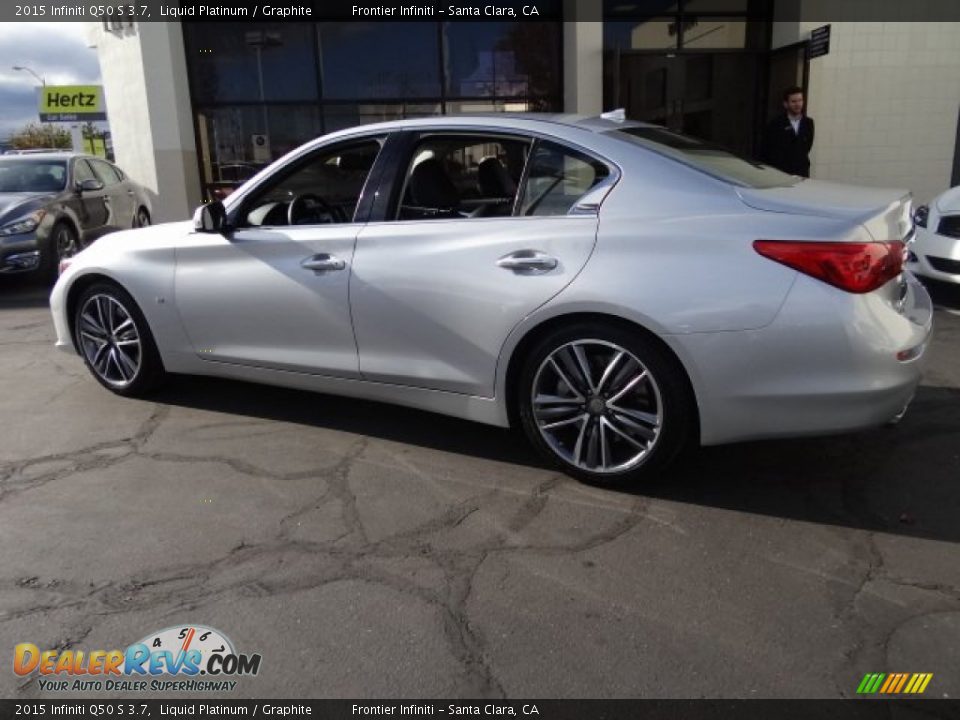 2015 Infiniti Q50 S 3.7 Liquid Platinum / Graphite Photo #13