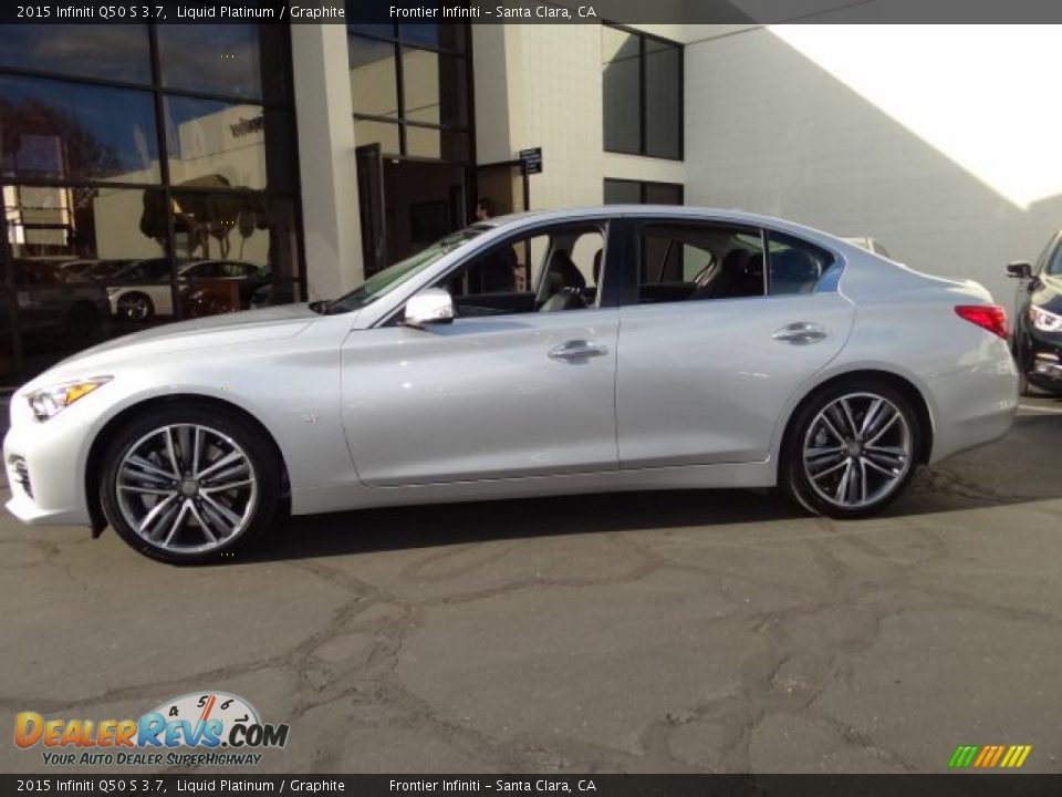 2015 Infiniti Q50 S 3.7 Liquid Platinum / Graphite Photo #14