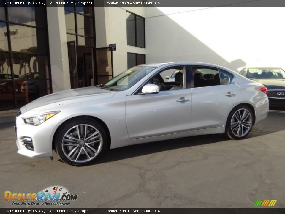 2015 Infiniti Q50 S 3.7 Liquid Platinum / Graphite Photo #15