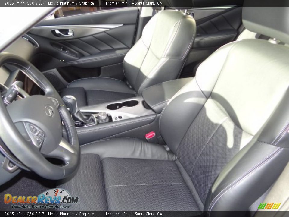 2015 Infiniti Q50 S 3.7 Liquid Platinum / Graphite Photo #17
