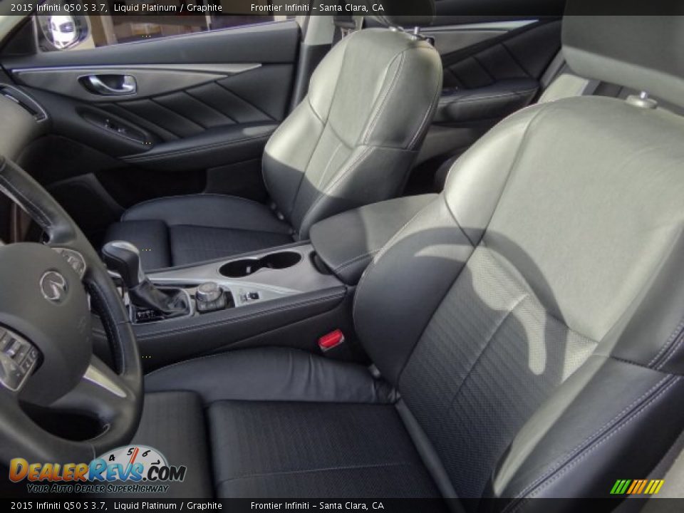 2015 Infiniti Q50 S 3.7 Liquid Platinum / Graphite Photo #18