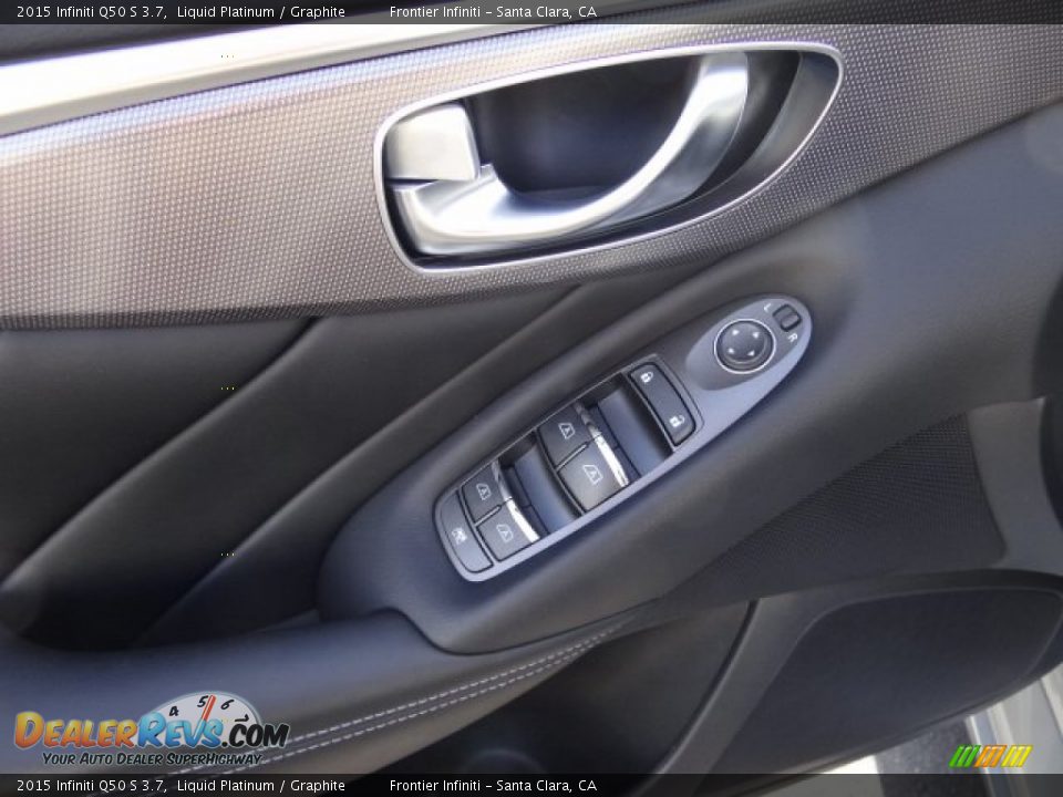 2015 Infiniti Q50 S 3.7 Liquid Platinum / Graphite Photo #19