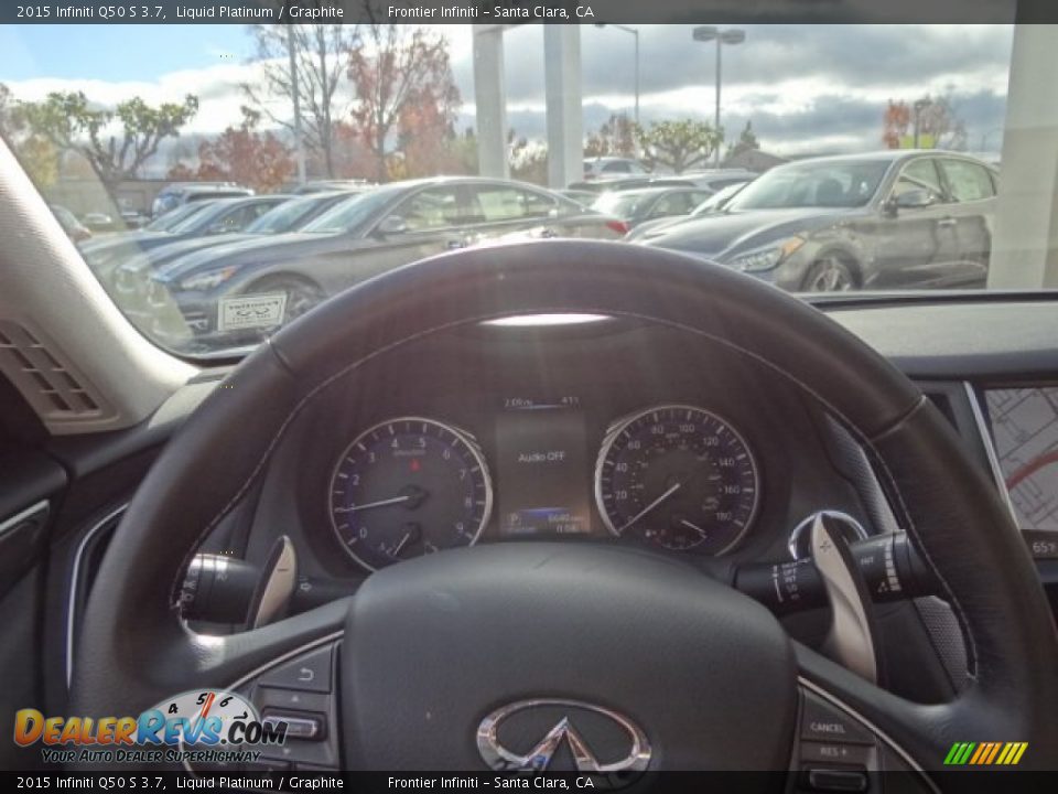 2015 Infiniti Q50 S 3.7 Liquid Platinum / Graphite Photo #20