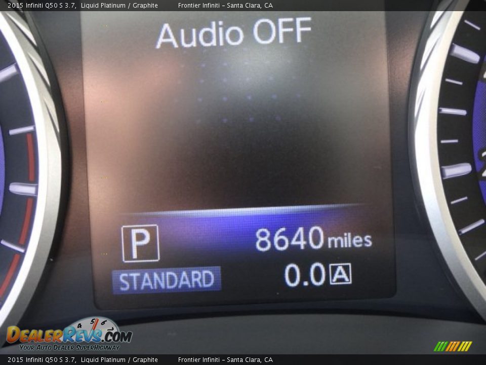2015 Infiniti Q50 S 3.7 Liquid Platinum / Graphite Photo #21