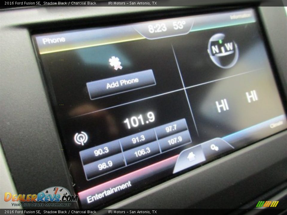 2016 Ford Fusion SE Shadow Black / Charcoal Black Photo #17