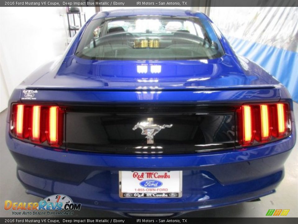 2016 Ford Mustang V6 Coupe Deep Impact Blue Metallic / Ebony Photo #4
