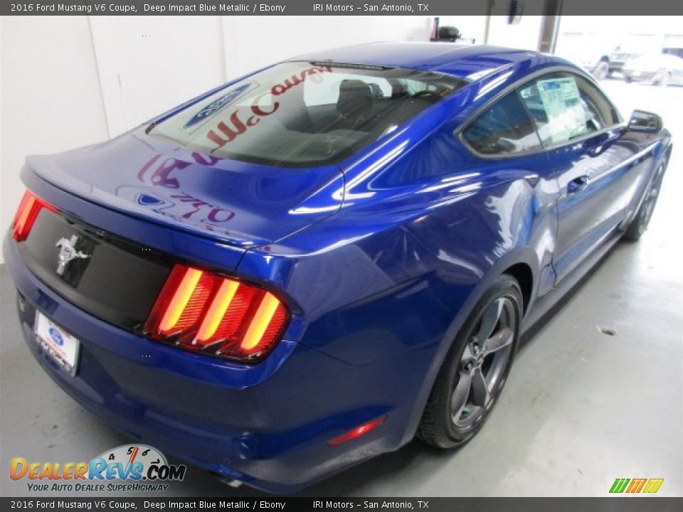 2016 Ford Mustang V6 Coupe Deep Impact Blue Metallic / Ebony Photo #6
