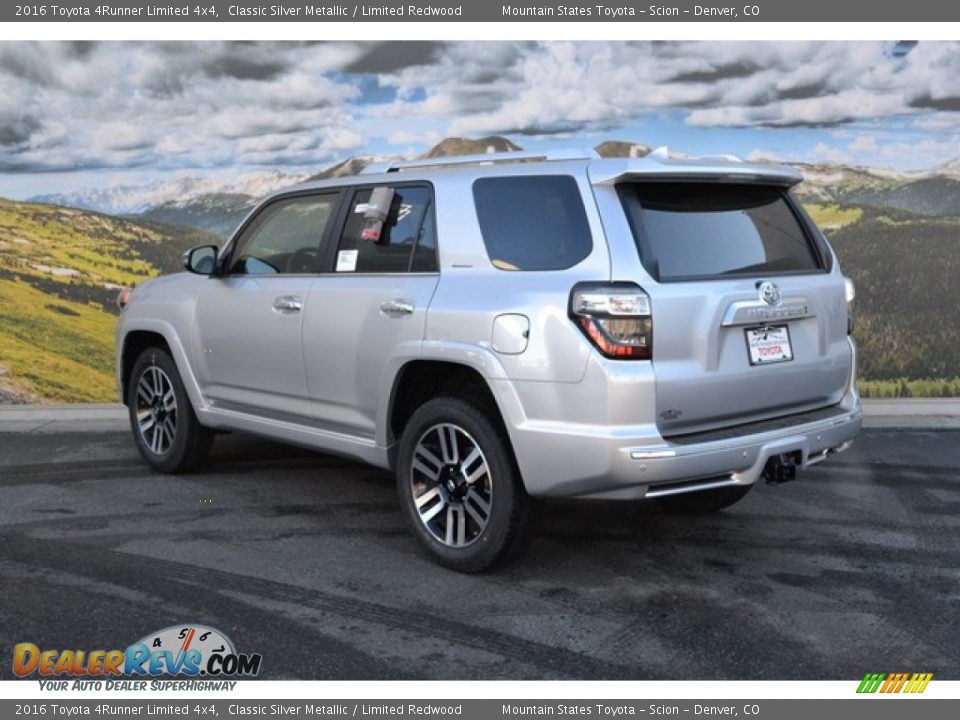 2016 Toyota 4Runner Limited 4x4 Classic Silver Metallic / Limited Redwood Photo #3