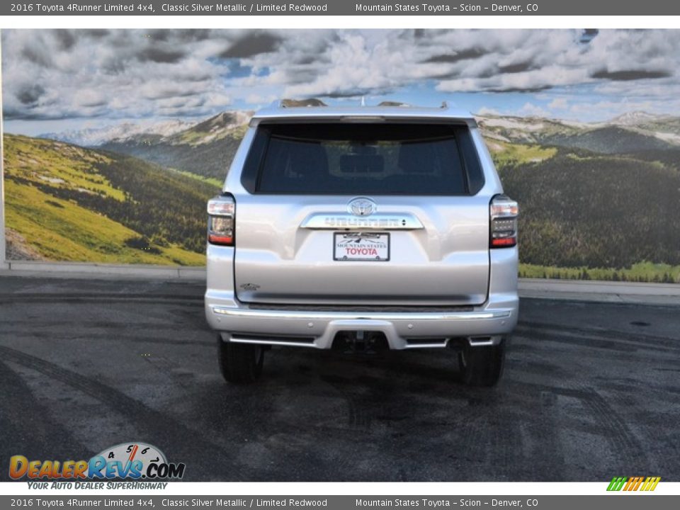 2016 Toyota 4Runner Limited 4x4 Classic Silver Metallic / Limited Redwood Photo #4