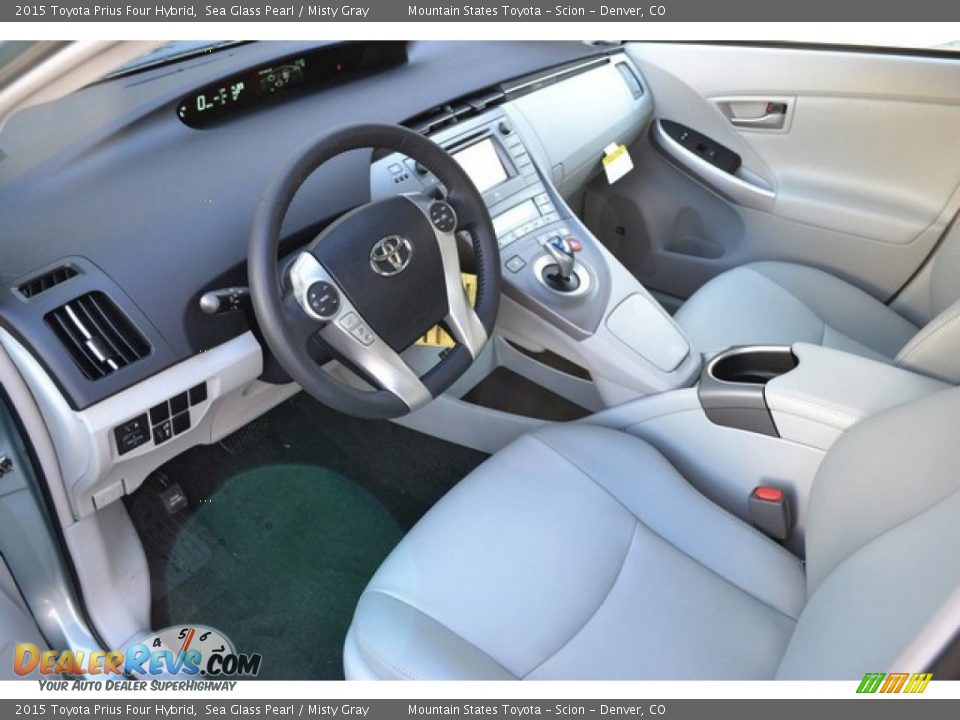 2015 Toyota Prius Four Hybrid Sea Glass Pearl / Misty Gray Photo #5