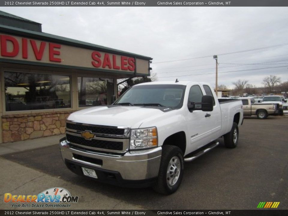 2012 Chevrolet Silverado 2500HD LT Extended Cab 4x4 Summit White / Ebony Photo #1