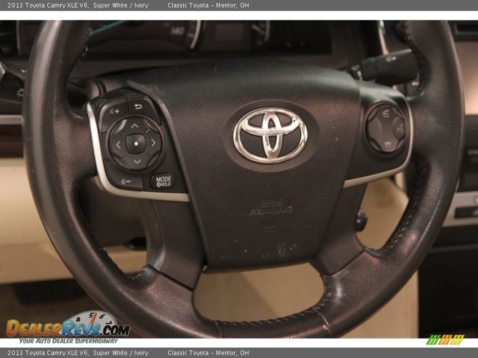2013 Toyota Camry XLE V6 Super White / Ivory Photo #6