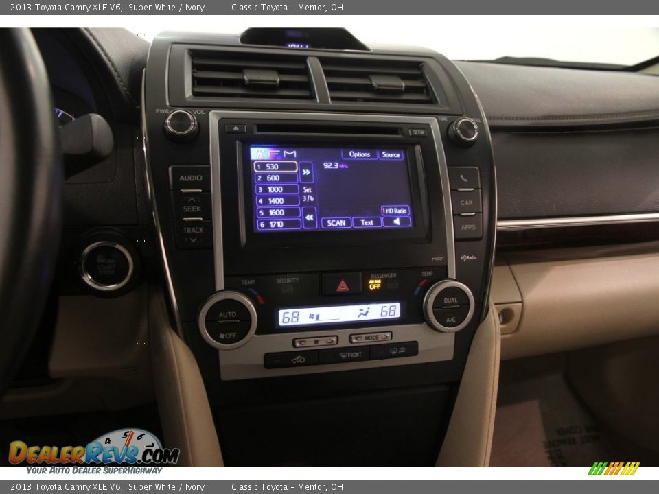 2013 Toyota Camry XLE V6 Super White / Ivory Photo #8