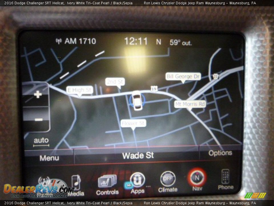 2016 Dodge Challenger SRT Hellcat Ivory White Tri-Coat Pearl / Black/Sepia Photo #17