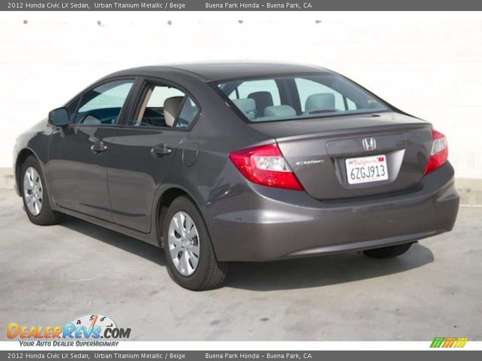 2012 Honda Civic LX Sedan Urban Titanium Metallic / Beige Photo #2