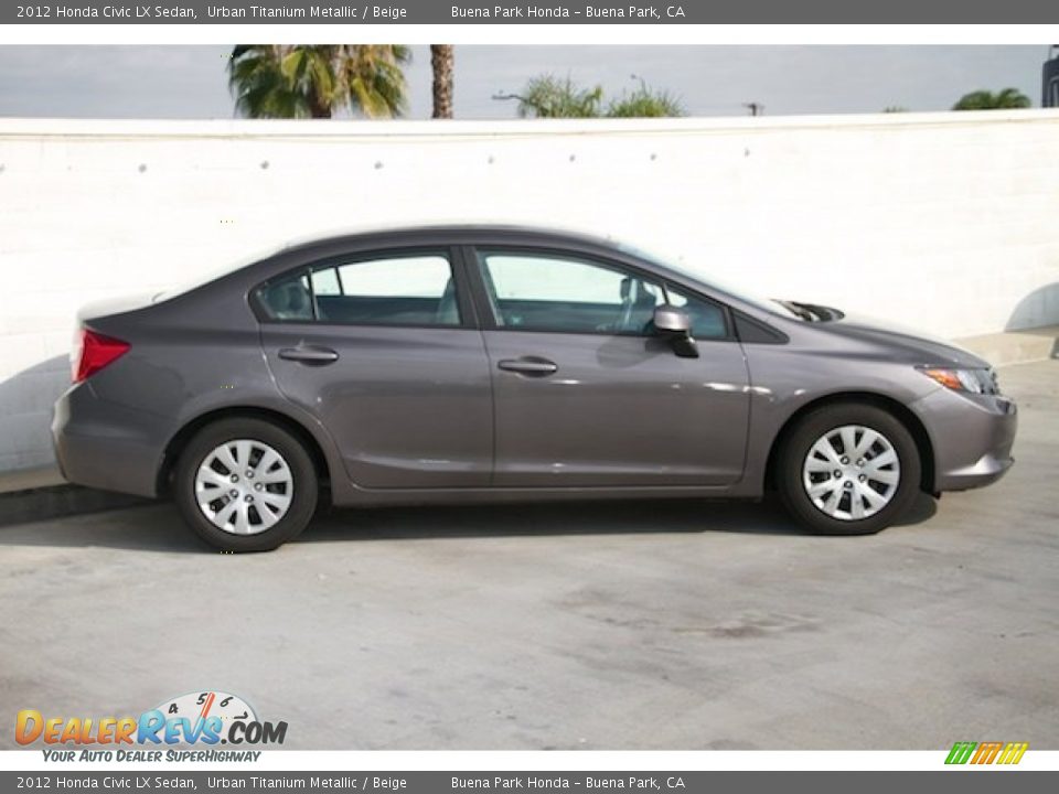 2012 Honda Civic LX Sedan Urban Titanium Metallic / Beige Photo #8