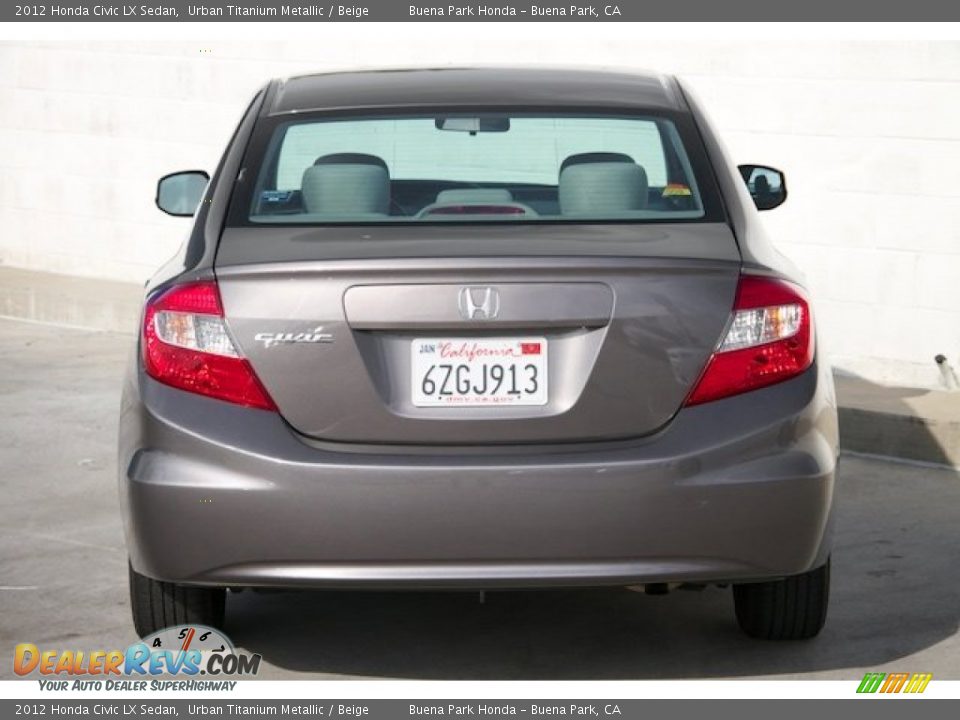 2012 Honda Civic LX Sedan Urban Titanium Metallic / Beige Photo #9