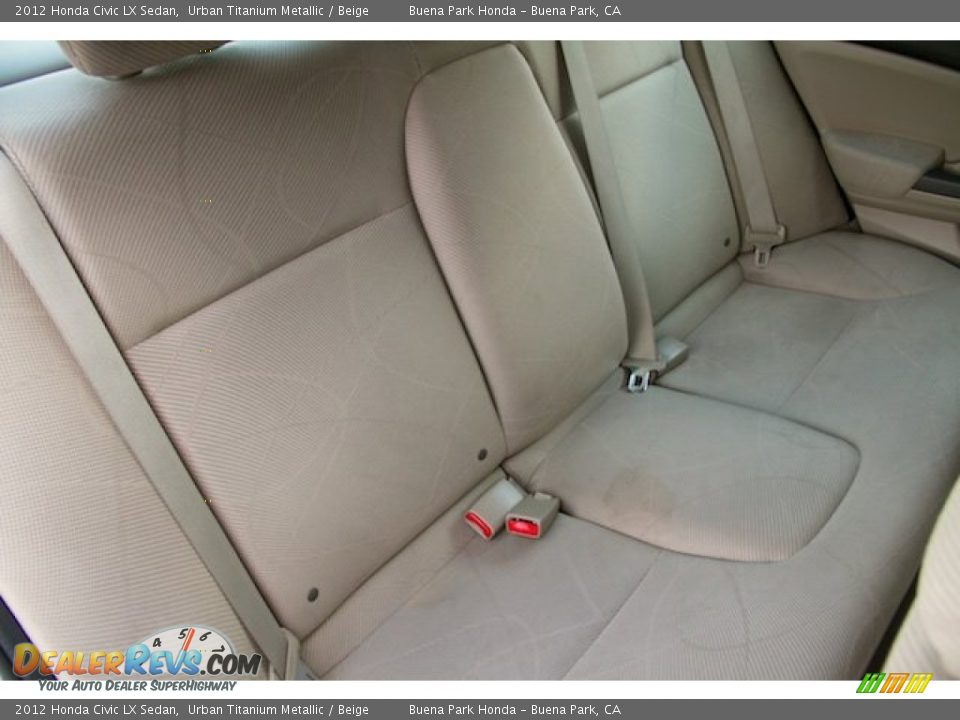 2012 Honda Civic LX Sedan Urban Titanium Metallic / Beige Photo #15