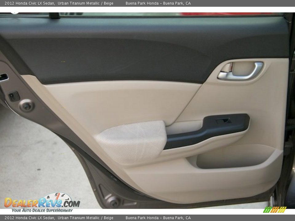 2012 Honda Civic LX Sedan Urban Titanium Metallic / Beige Photo #20