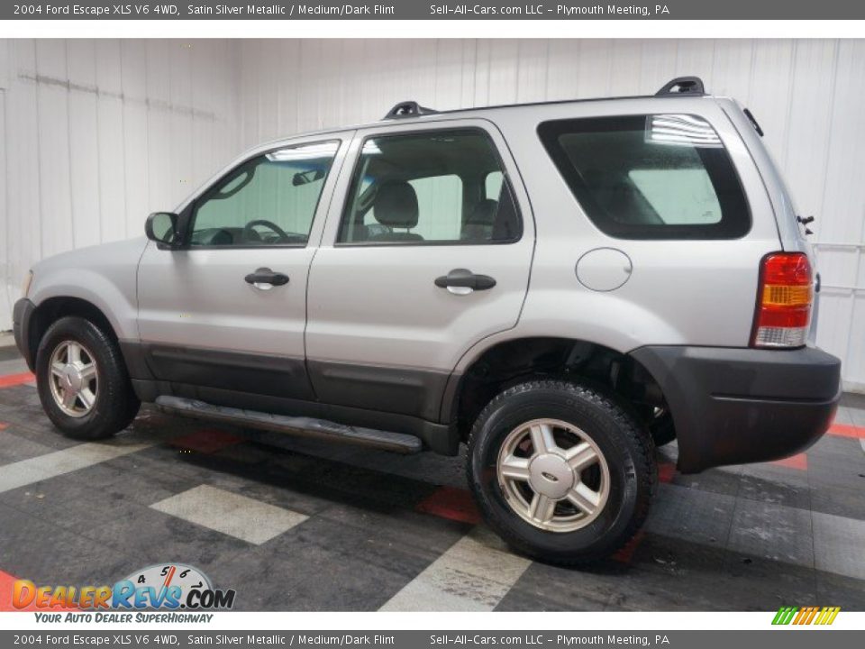 2004 Ford Escape XLS V6 4WD Satin Silver Metallic / Medium/Dark Flint Photo #11