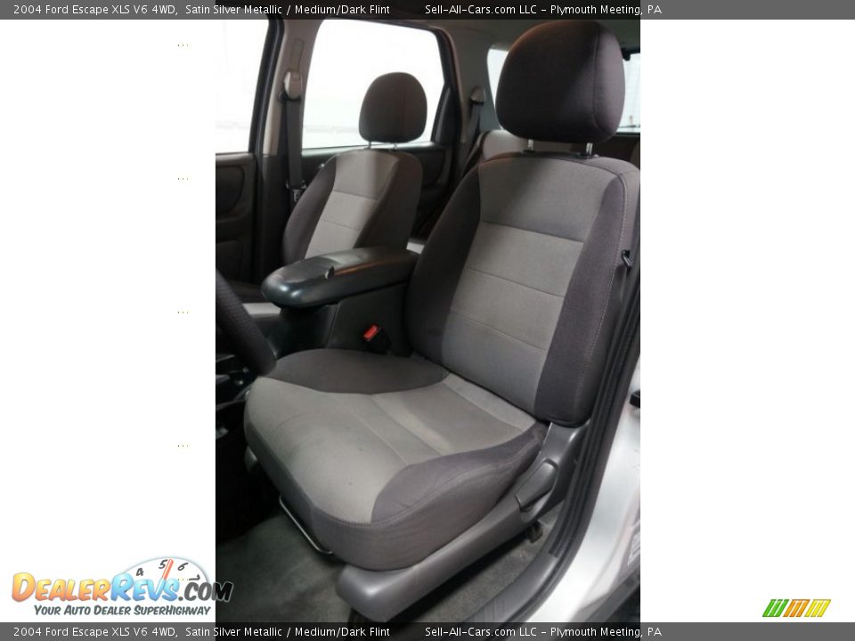 2004 Ford Escape XLS V6 4WD Satin Silver Metallic / Medium/Dark Flint Photo #24