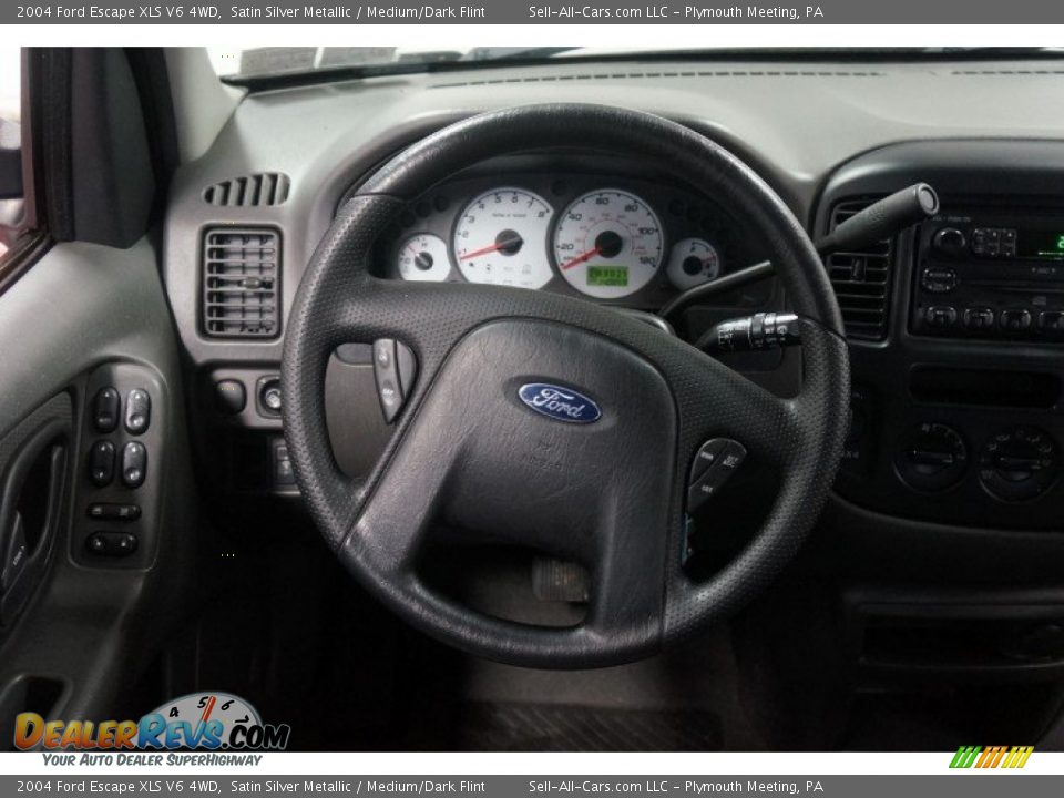 2004 Ford Escape XLS V6 4WD Satin Silver Metallic / Medium/Dark Flint Photo #29