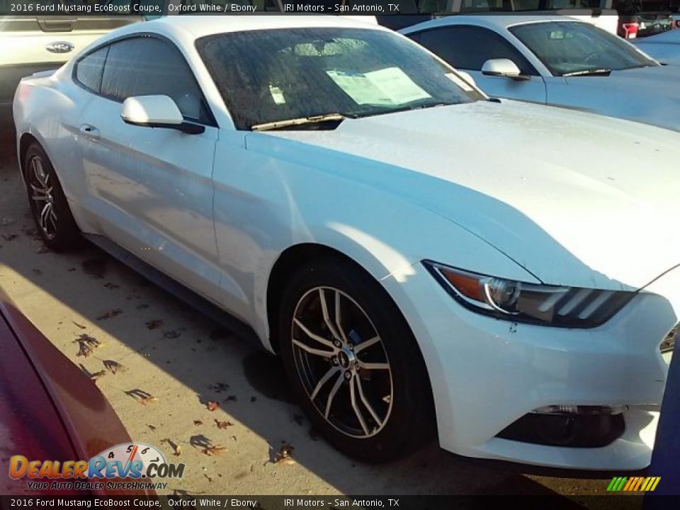 2016 Ford Mustang EcoBoost Coupe Oxford White / Ebony Photo #1