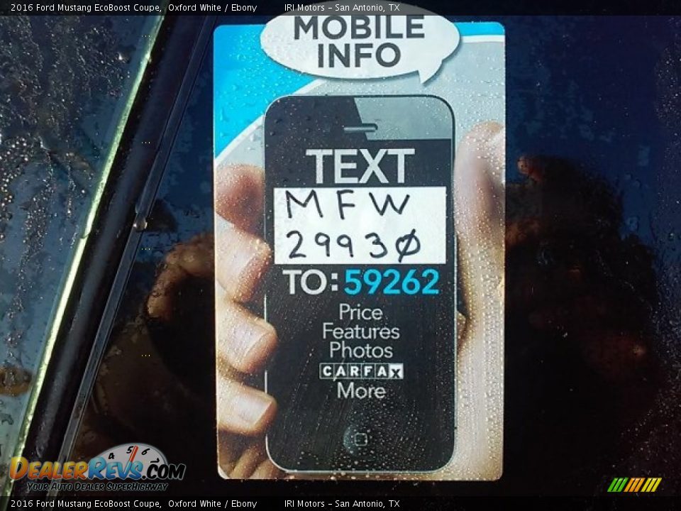 Dealer Info of 2016 Ford Mustang EcoBoost Coupe Photo #2