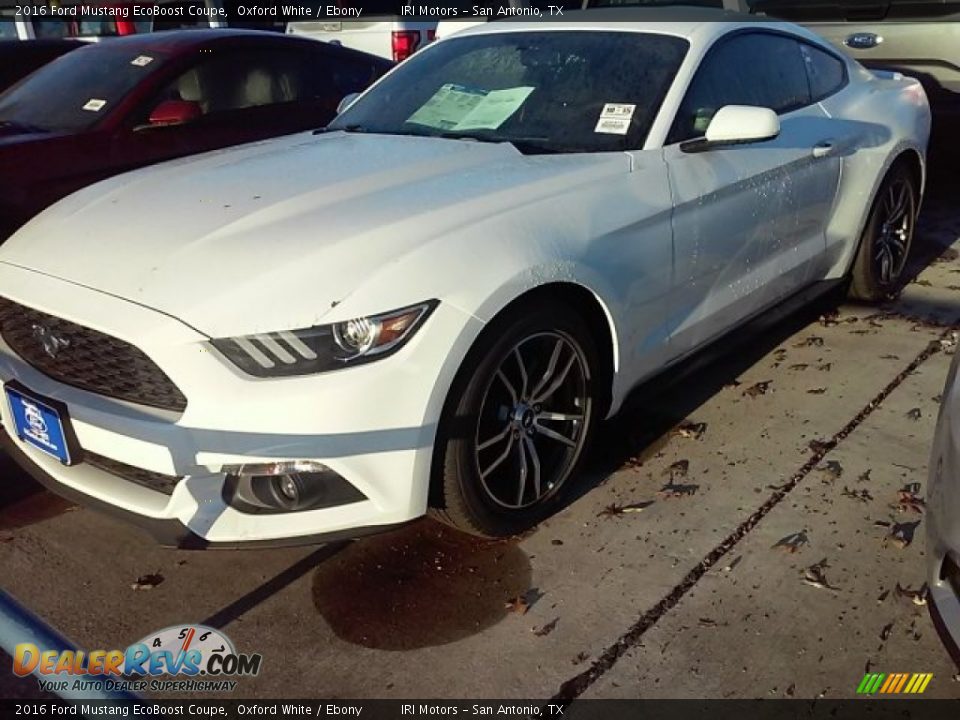 2016 Ford Mustang EcoBoost Coupe Oxford White / Ebony Photo #9