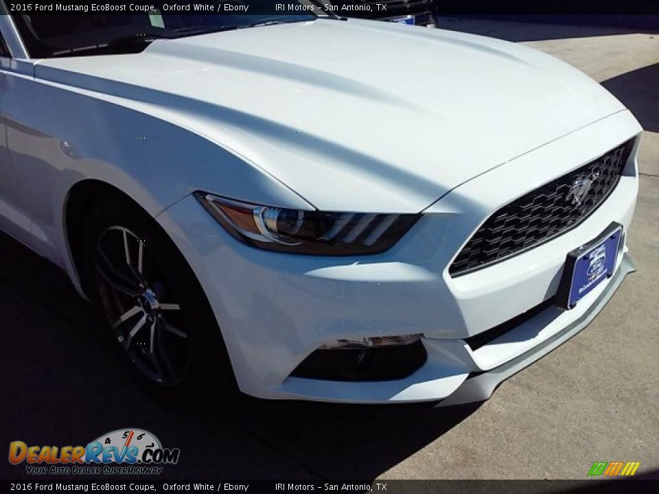 2016 Ford Mustang EcoBoost Coupe Oxford White / Ebony Photo #16