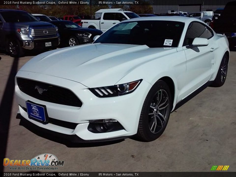 2016 Ford Mustang EcoBoost Coupe Oxford White / Ebony Photo #19