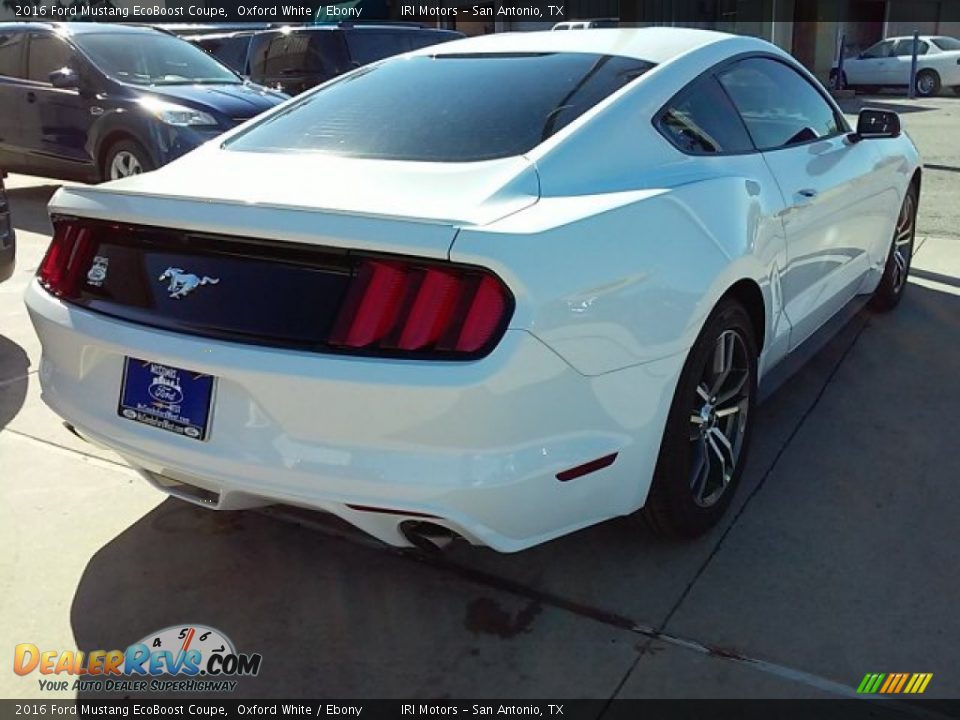 2016 Ford Mustang EcoBoost Coupe Oxford White / Ebony Photo #21
