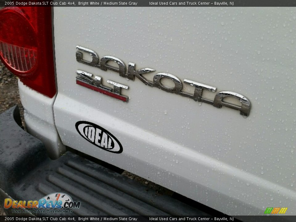 2005 Dodge Dakota SLT Club Cab 4x4 Bright White / Medium Slate Gray Photo #25