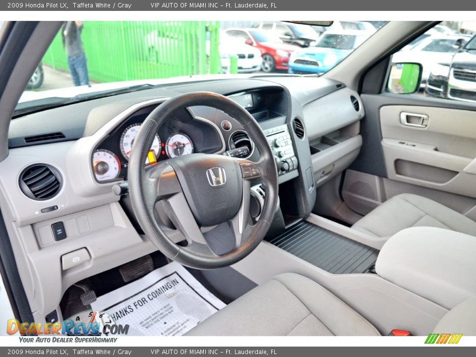 2009 Honda Pilot LX Taffeta White / Gray Photo #14