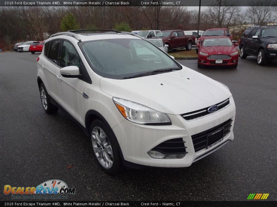 2016 Ford Escape Titanium 4WD White Platinum Metallic / Charcoal Black Photo #1