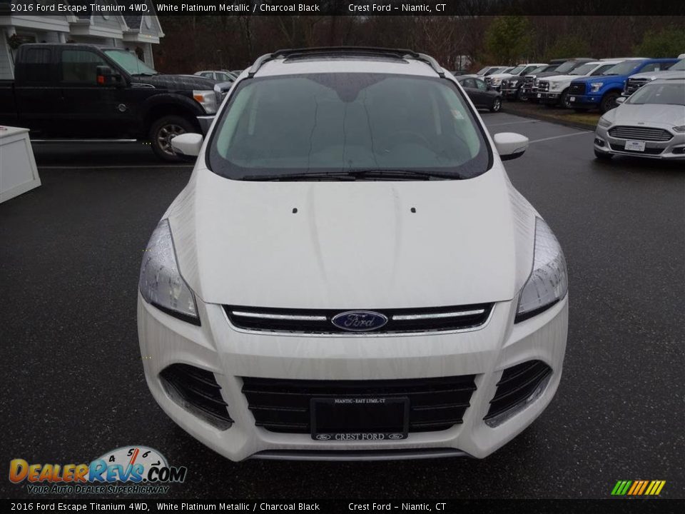 2016 Ford Escape Titanium 4WD White Platinum Metallic / Charcoal Black Photo #2