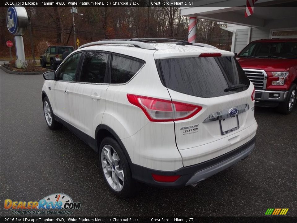 2016 Ford Escape Titanium 4WD White Platinum Metallic / Charcoal Black Photo #5