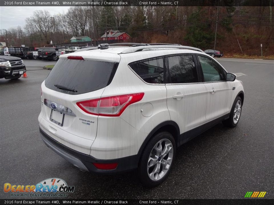 2016 Ford Escape Titanium 4WD White Platinum Metallic / Charcoal Black Photo #7