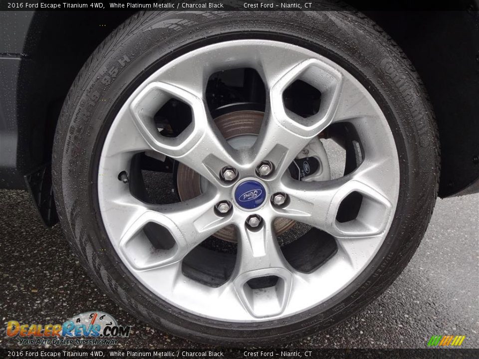 2016 Ford Escape Titanium 4WD White Platinum Metallic / Charcoal Black Photo #9