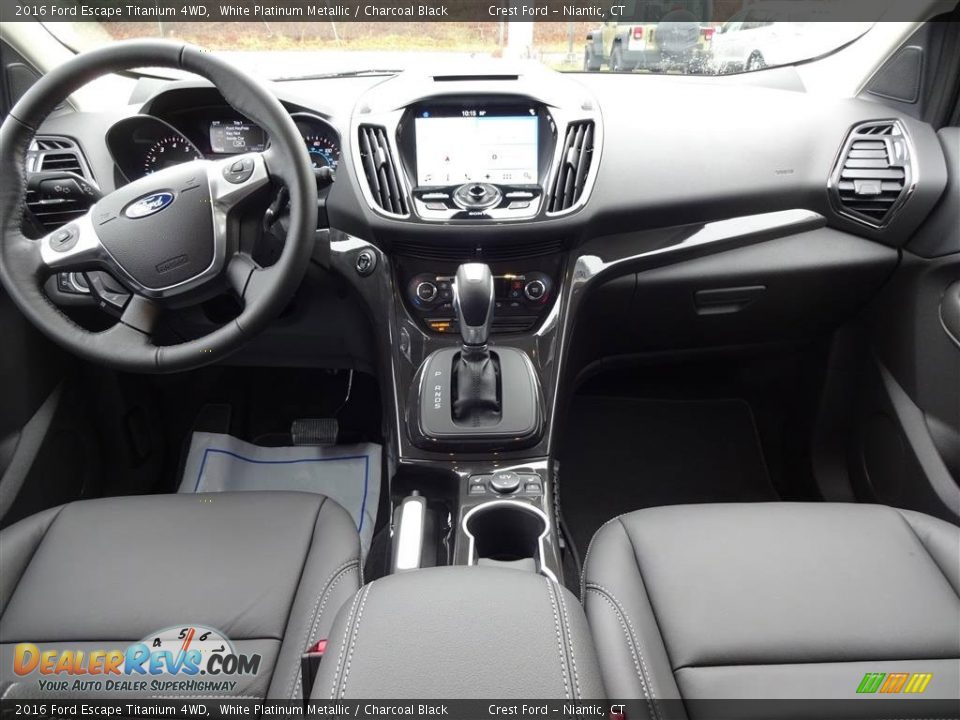 2016 Ford Escape Titanium 4WD White Platinum Metallic / Charcoal Black Photo #12