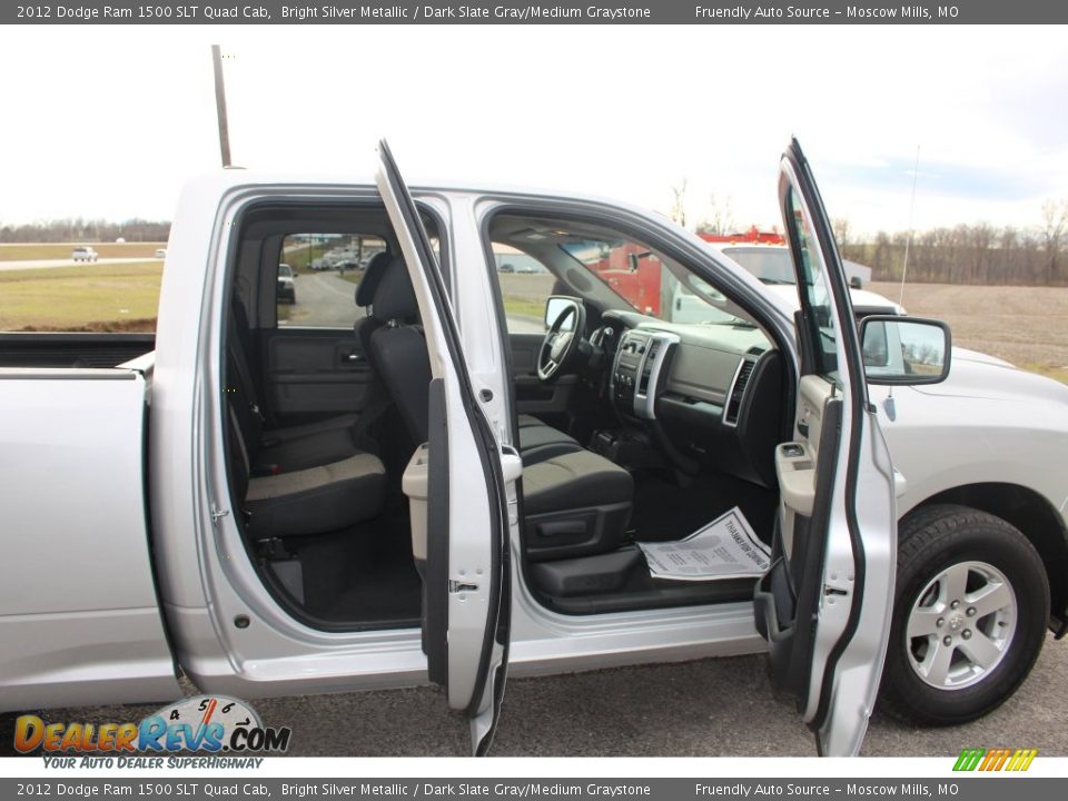 2012 Dodge Ram 1500 SLT Quad Cab Bright Silver Metallic / Dark Slate Gray/Medium Graystone Photo #3