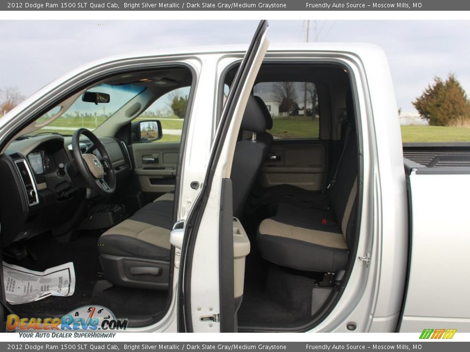 2012 Dodge Ram 1500 SLT Quad Cab Bright Silver Metallic / Dark Slate Gray/Medium Graystone Photo #4